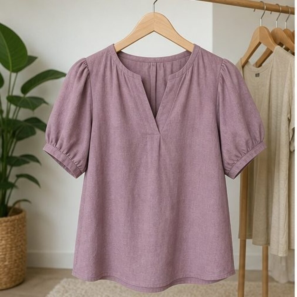Mauve Ruffle Blouse